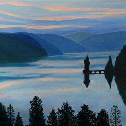Dusk over Lake Vyrnwy