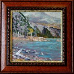 By the lake - framed