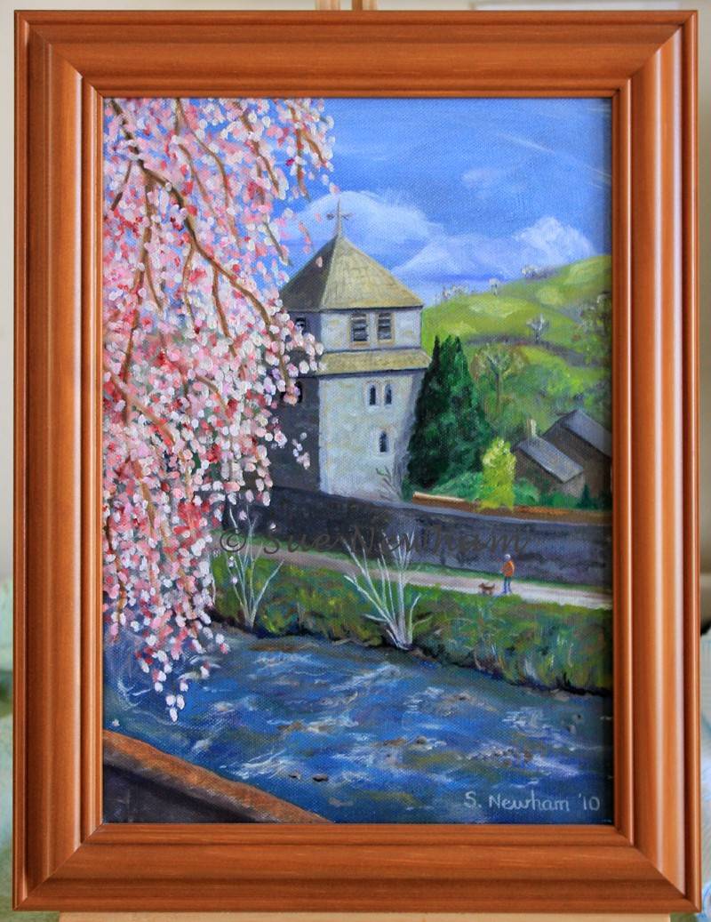 Cherry blossom over the Severn
